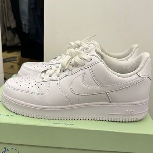 White AF1 Air Force Ones Nike